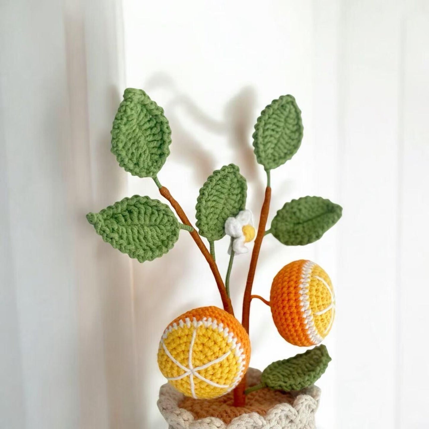 Crochet Orange Tree in Pot – Handmade Gift Decor