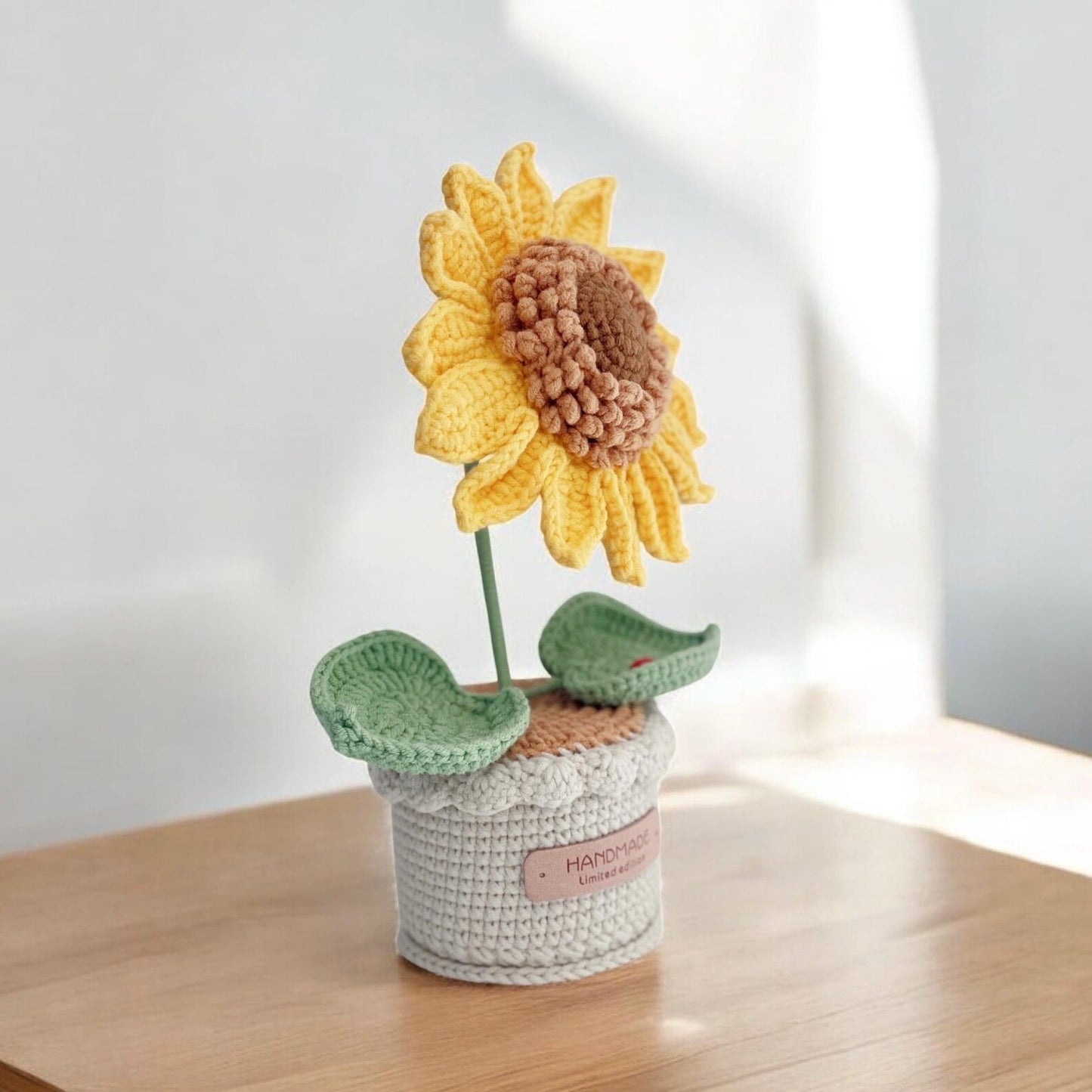 Crochet Sunflower in Pot – Handmade Gift Decor