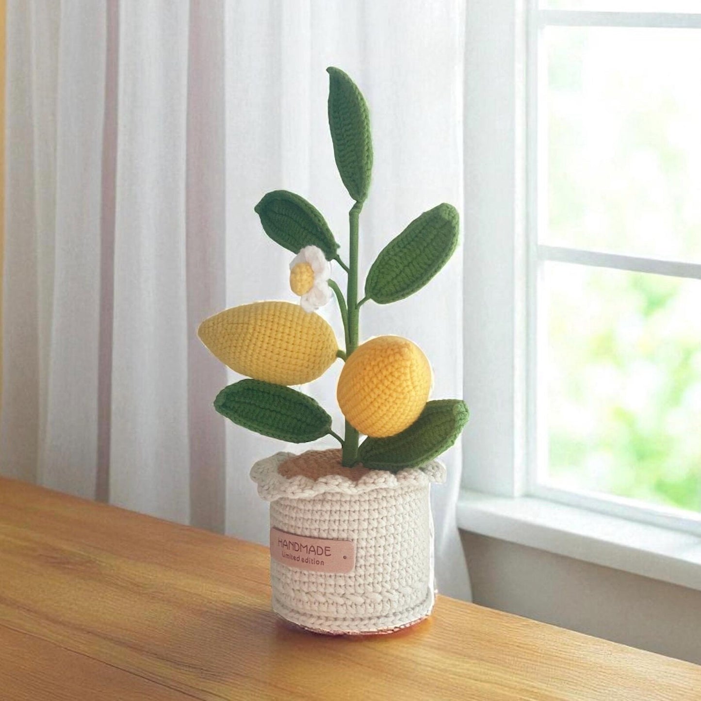 Crochet Mango Plant in Pot – Handmade Gift Decor
