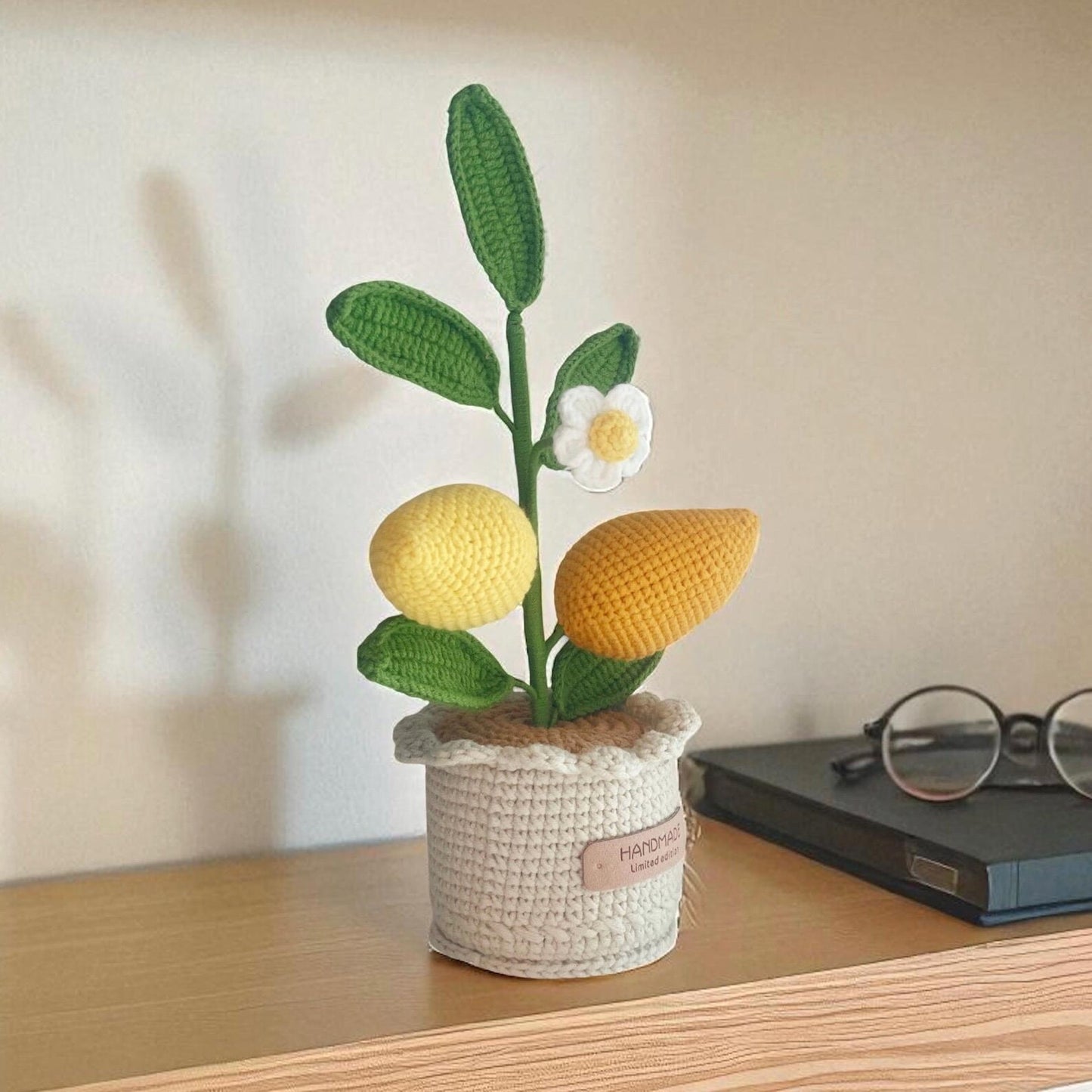 Crochet Mango Plant in Pot – Handmade Gift Decor