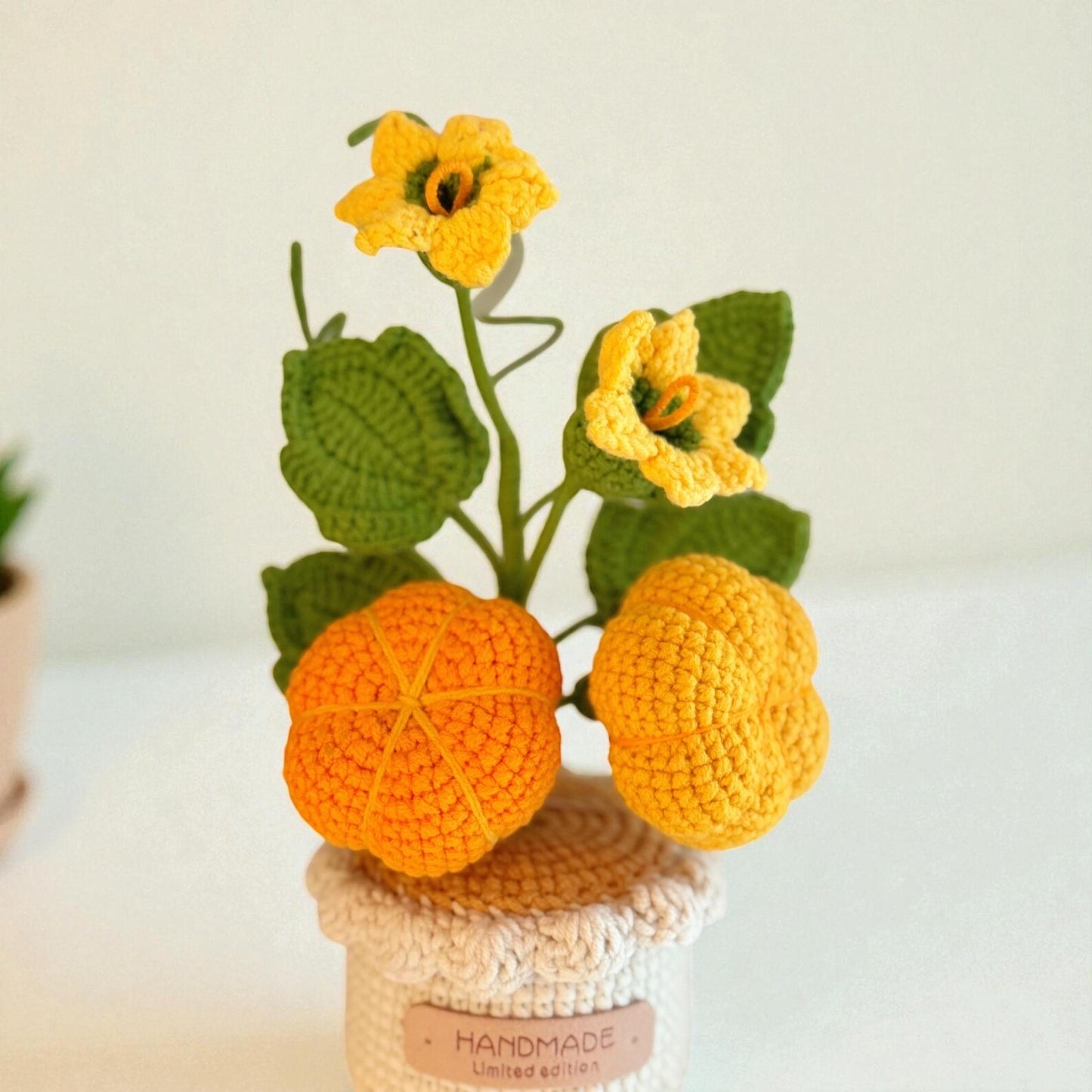 Crochet Pumpkin Tree in Pot – Handmade Gift Decor