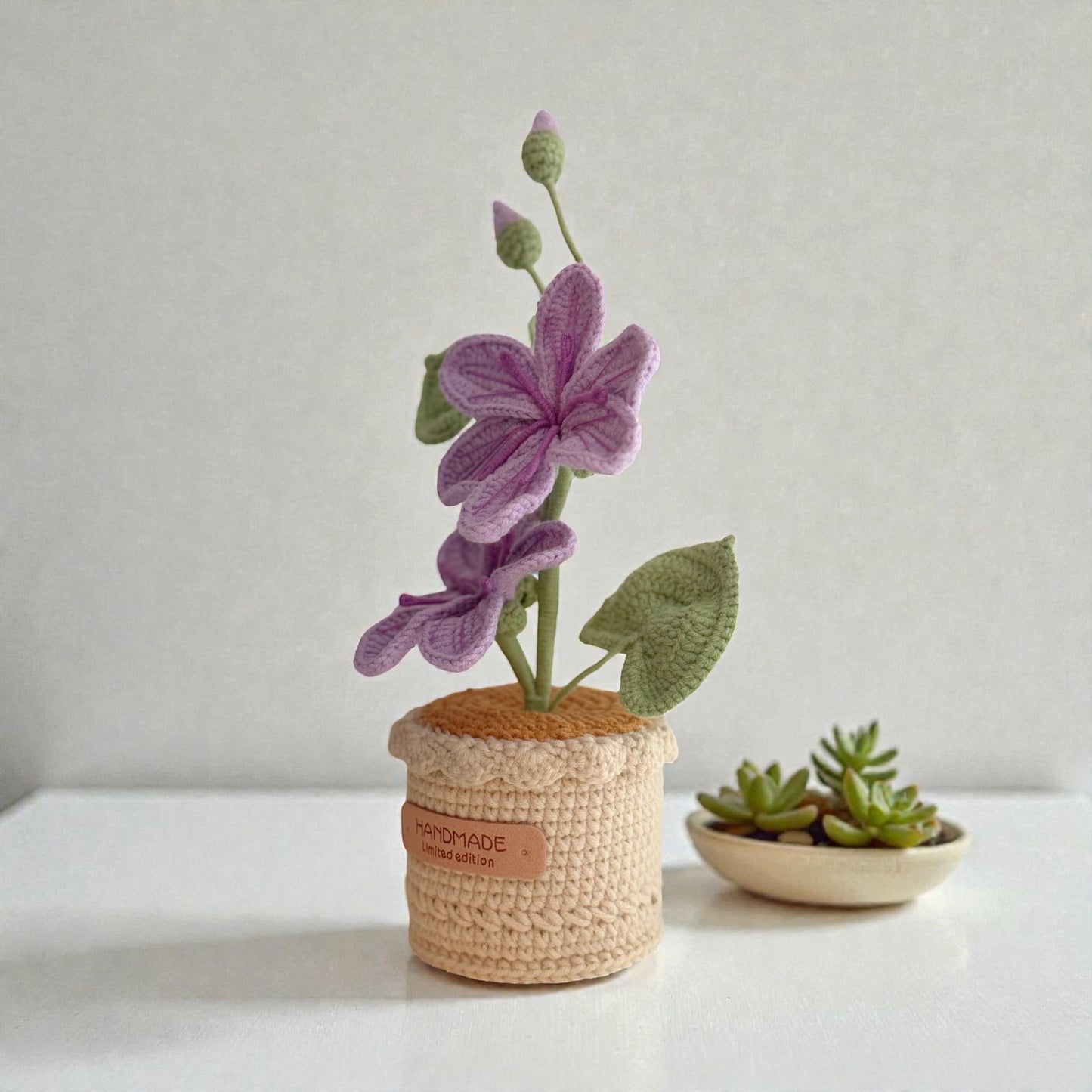 Crochet Purple Lily in Pot – Handmade Gift Decor