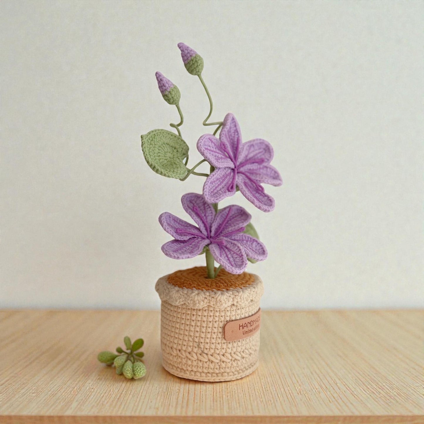 Crochet Purple Lily in Pot – Handmade Gift Decor