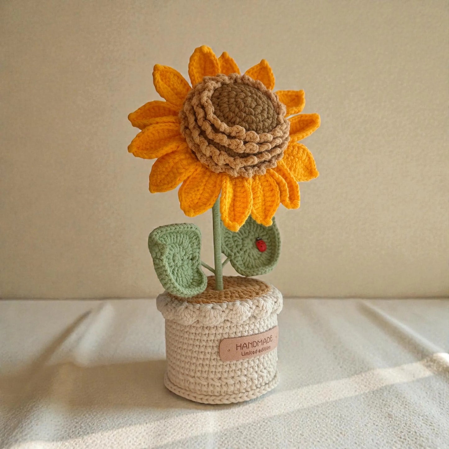 Crochet Sunflower in Pot – Handmade Gift Decor