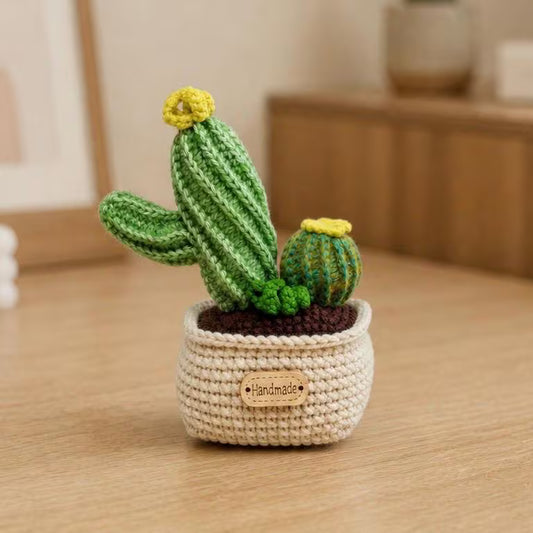 Crochet Cactus in Pot – Handmade Gift Decor