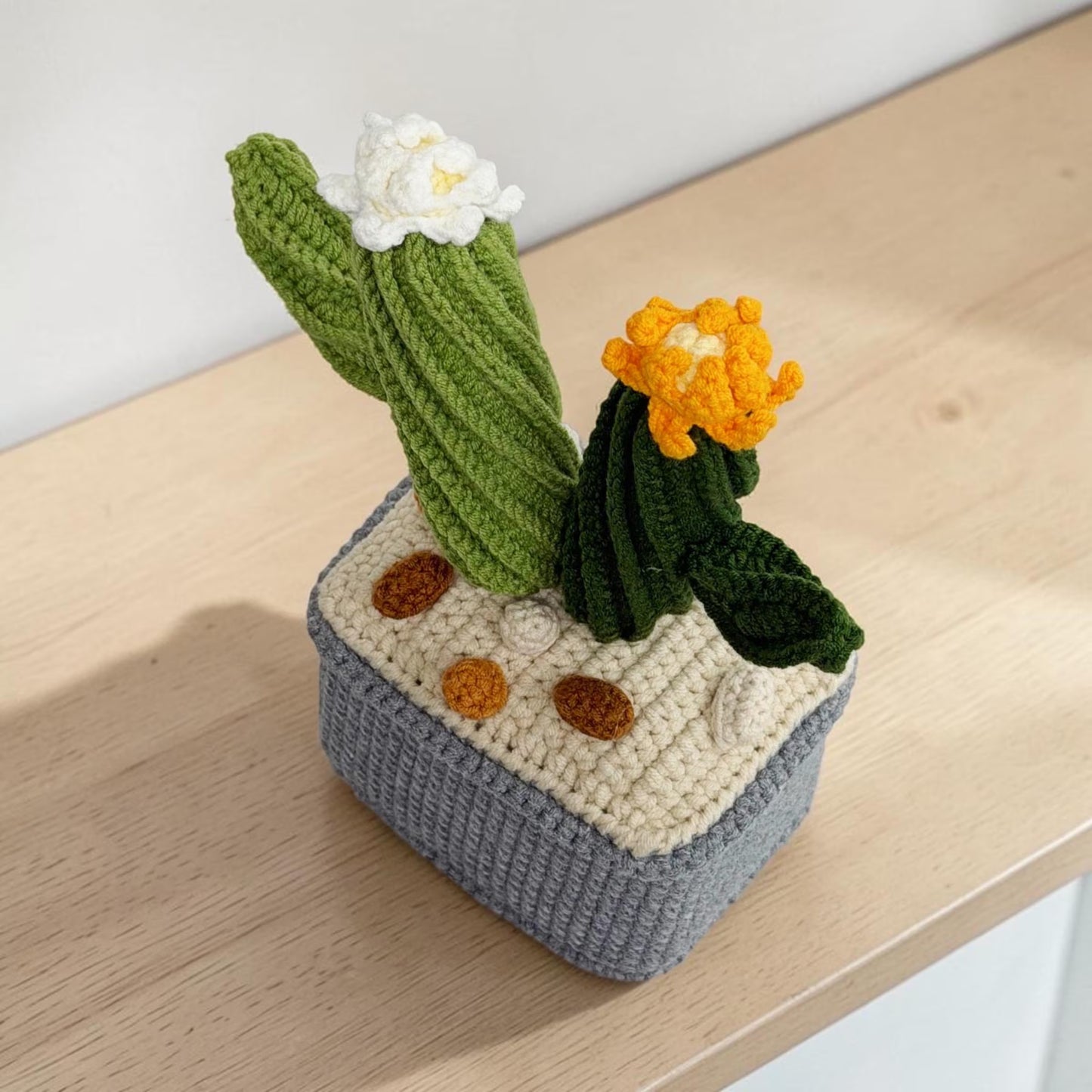 Crochet Cactus in Pot – Handmade Gift Decor